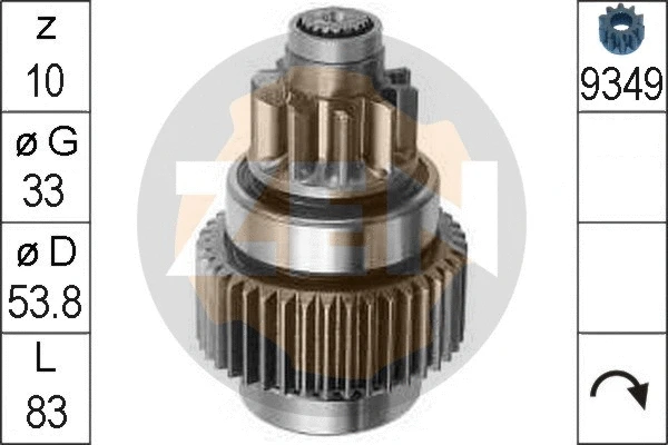 Freewheel Gear, starter (ZN0816)