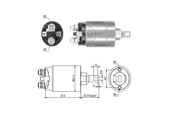 Solenoid Switch, starter (ZM896)