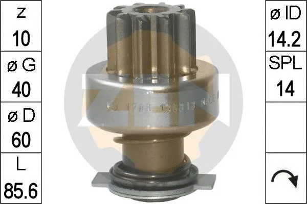 Freewheel Gear, starter (ZN1701)