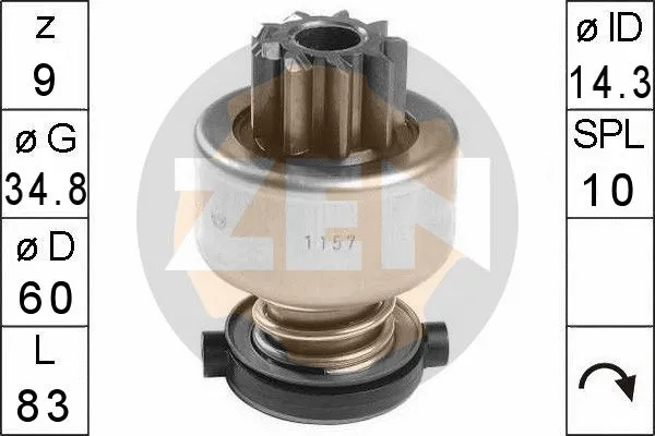 Freewheel Gear, starter (ZN1157)