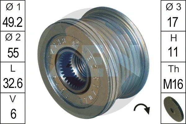 Alternator Freewheel Clutch (ZN5493)
