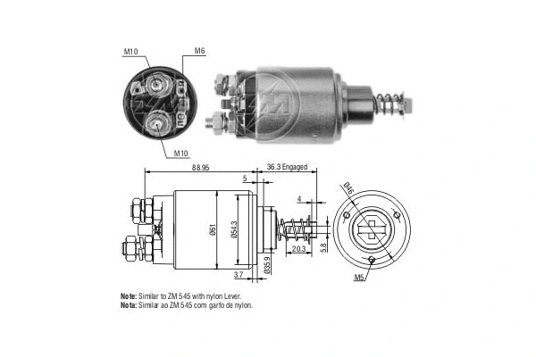 Solenoid Switch, starter (ZM539)