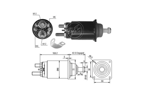 Solenoid Switch, starter (ZM834)