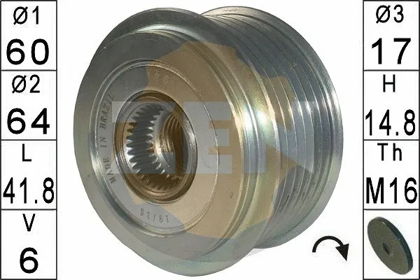 Alternator Freewheel Clutch (ZN5626)