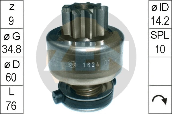 Freewheel Gear, starter (ZN1624)