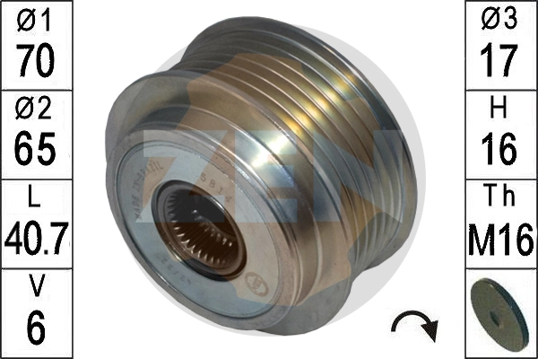 Alternator Freewheel Clutch (ZN5814)
