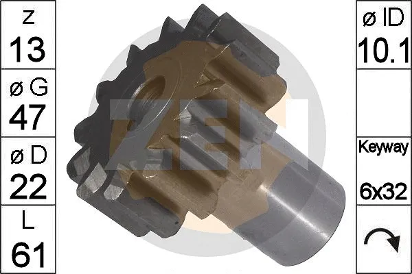 Pinion, starter (ZN0078)