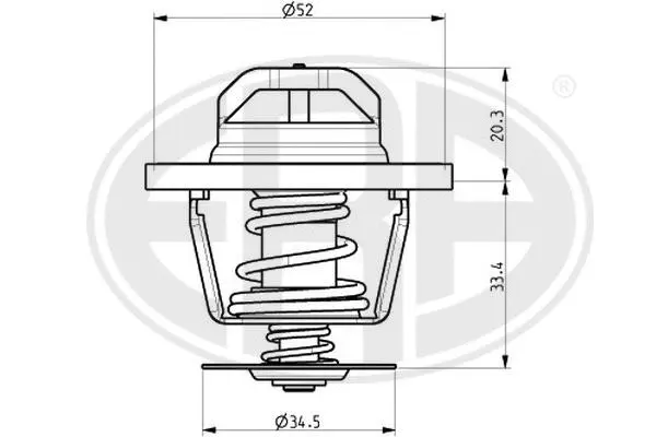 Thermostat, coolant (350214A)