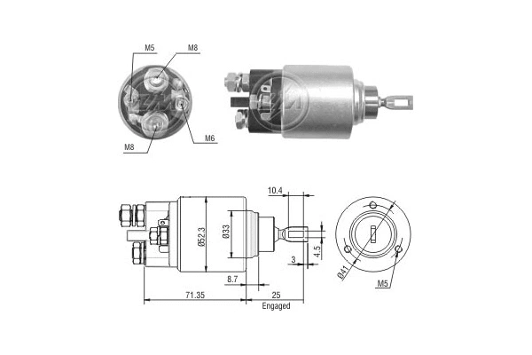 Solenoid Switch, starter (ZM378)
