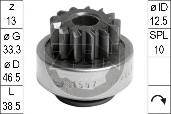 Freewheel Gear, starter (ZN1557)