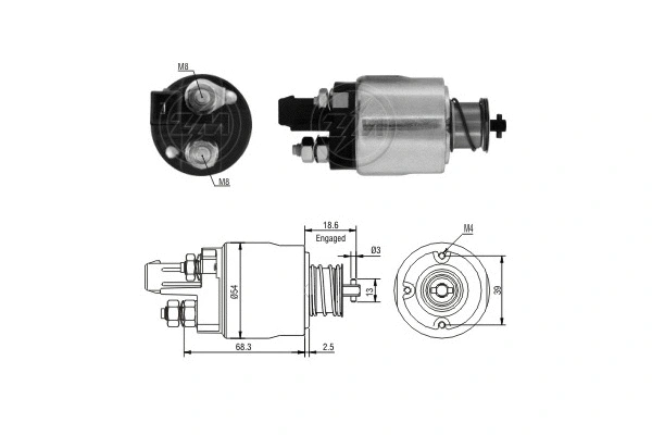 Solenoid Switch, starter (ZM4492)