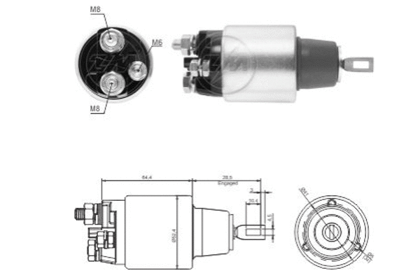 Solenoid Switch, starter (ZM9381)