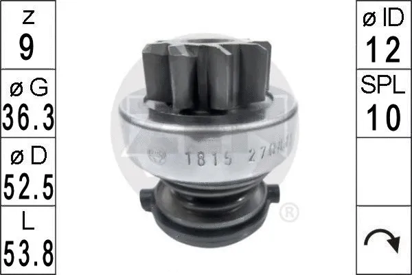 Freewheel Gear, starter (ZN1815)