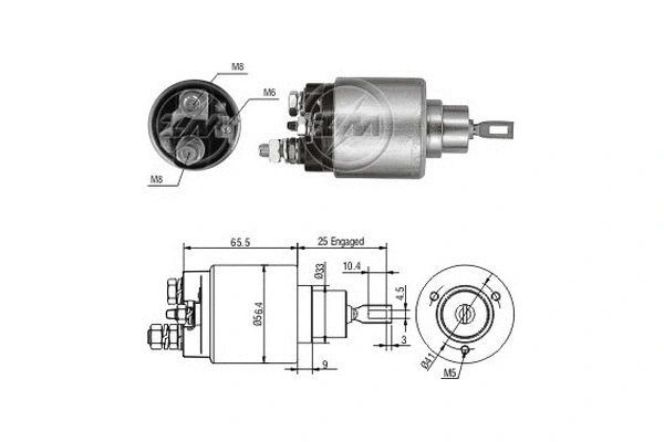 Solenoid Switch, starter (ZM1974)