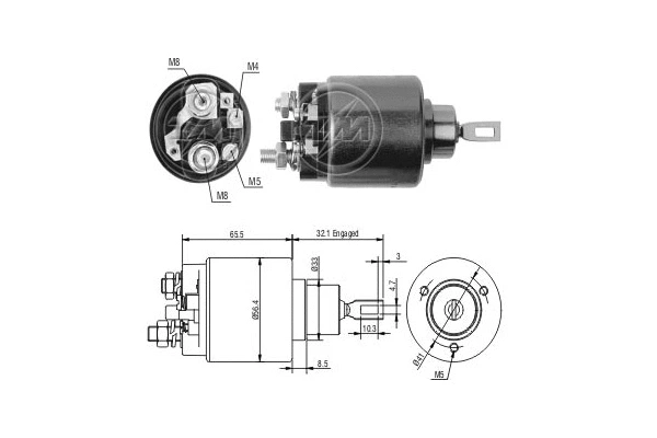 Solenoid Switch, starter (ZM571)