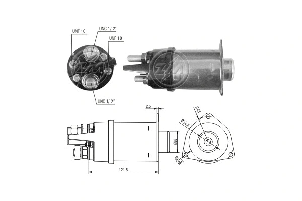 Solenoid Switch, starter (ZM2456)
