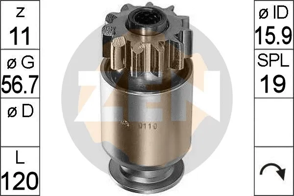 Freewheel Gear, starter (ZN0110)