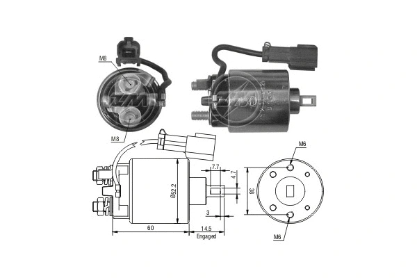Solenoid Switch, starter (ZM2719)