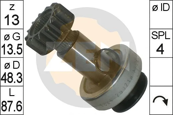 Freewheel Gear, starter (ZN1824)