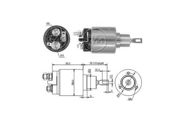 Solenoid Switch, starter (ZM2573)