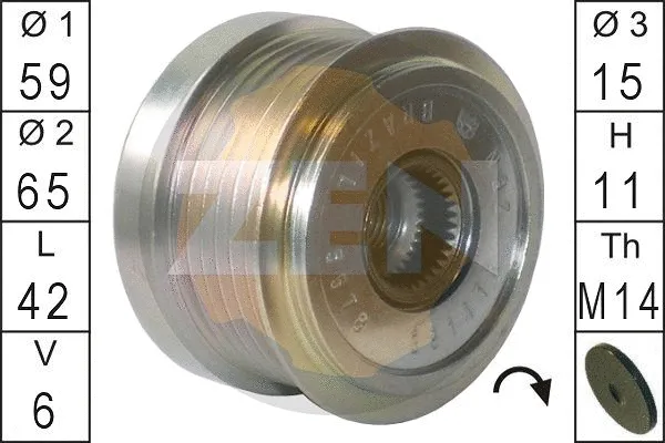 Alternator Freewheel Clutch (ZN5578)