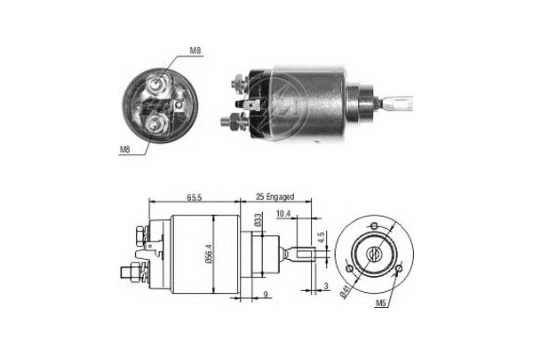 Solenoid Switch, starter (ZM1777)