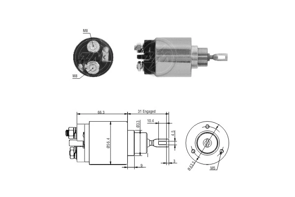 Solenoid Switch, starter (ZM2873)
