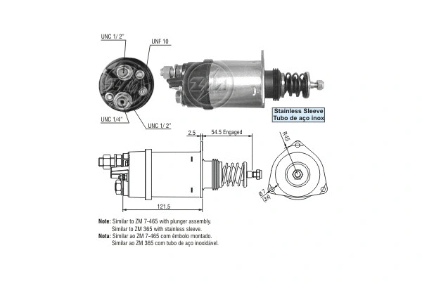 Solenoid Switch, starter (ZM7365)