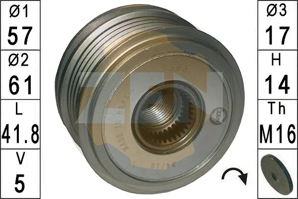 Alternator Freewheel Clutch (ZN5583)