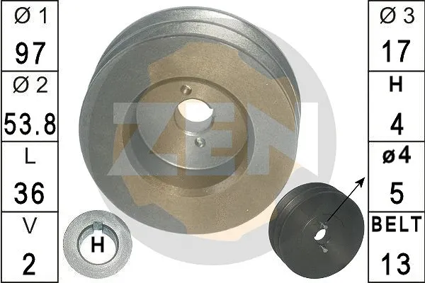 Belt Pulley, alternator (ZN5315)
