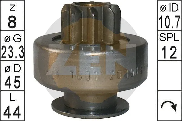 Freewheel Gear, starter (ZN1801)