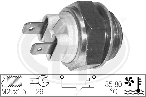Temperature Switch, radiator fan (330171)