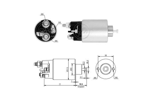 Solenoid Switch, starter (ZM5993)