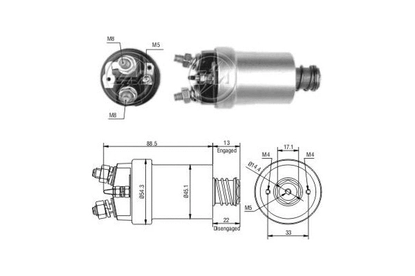 Solenoid Switch, starter (ZM1561)