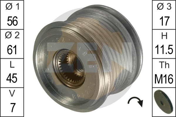 Alternator Freewheel Clutch (ZN5461)
