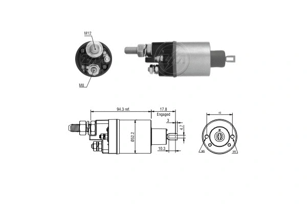 Solenoid Switch, starter (ZM486)