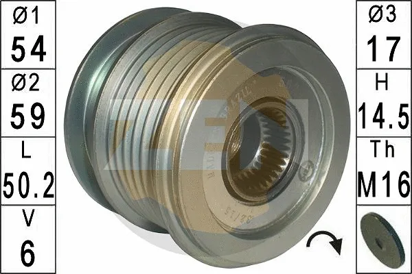 Alternator Freewheel Clutch (ZN5624)