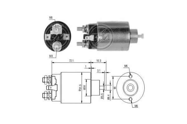 Solenoid Switch, starter (ZM699)