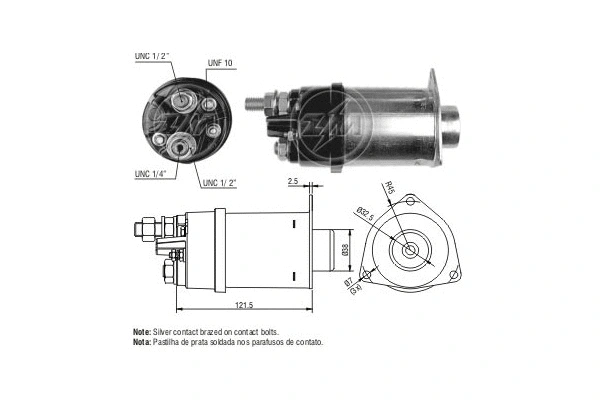 Solenoid Switch, starter (ZM460)