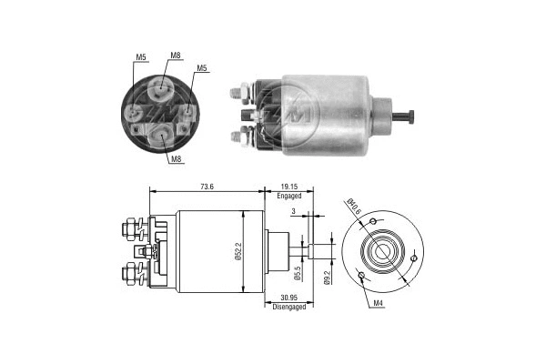 Solenoid Switch, starter (ZM1860)