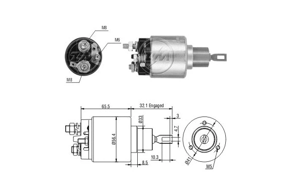 Solenoid Switch, starter (ZM973)