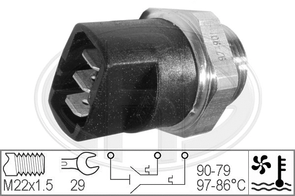 Temperature Switch, radiator fan (330281)