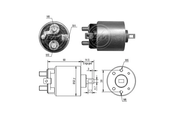 Solenoid Switch, starter (ZM411)