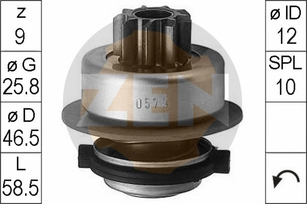 Freewheel Gear, starter (ZN0579)