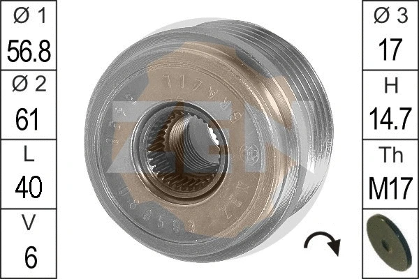 Alternator Freewheel Clutch (ZN5498)