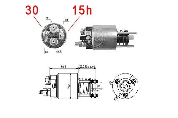 Solenoid Switch, starter (ZM3396)