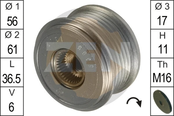 Alternator Freewheel Clutch (ZN5388)