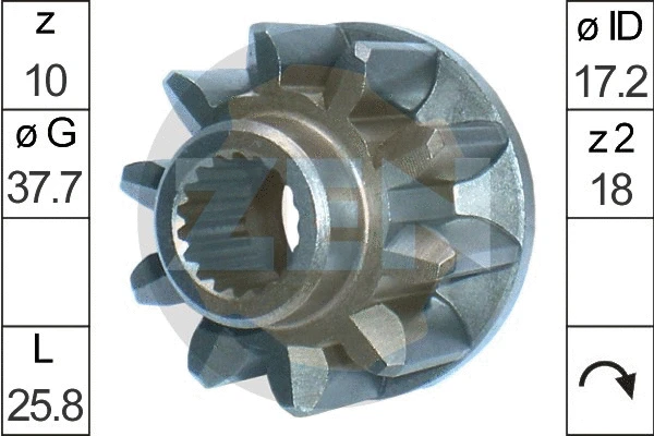 Pinion, starter (ZN9678)