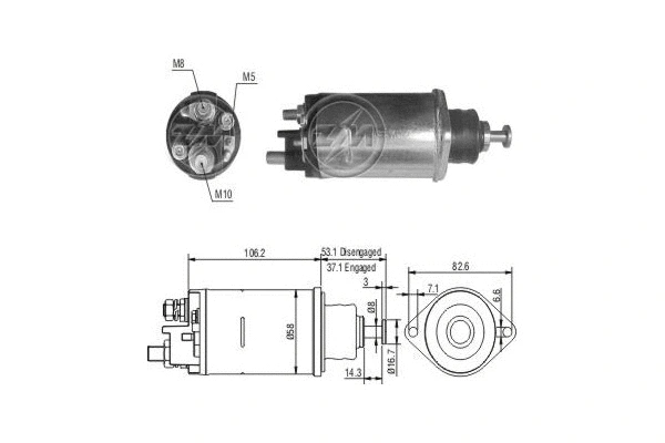 Solenoid Switch, starter (ZM816)