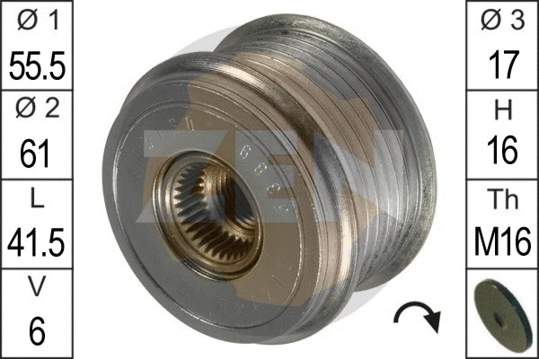 Alternator Freewheel Clutch (ZN5389)